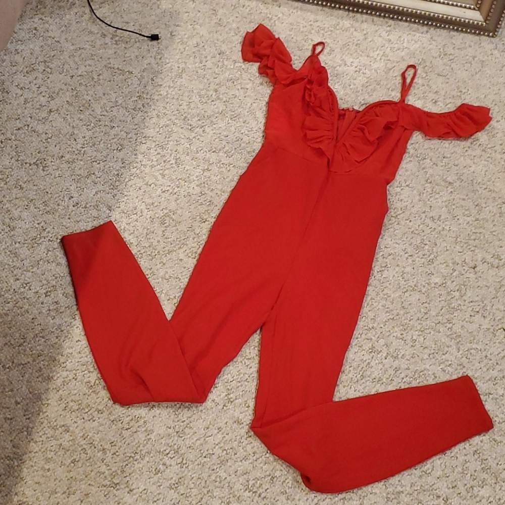 Red jumpsuit